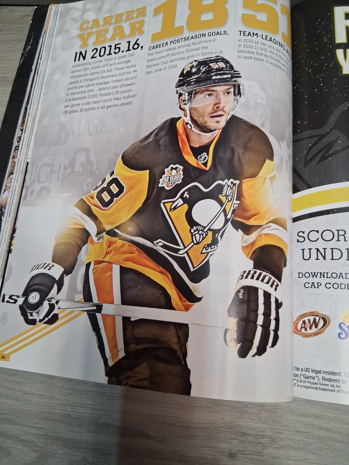 2016-2017 PITTSBURGH PENGUINS YEARBOOK – 50 Years – 1967-2017