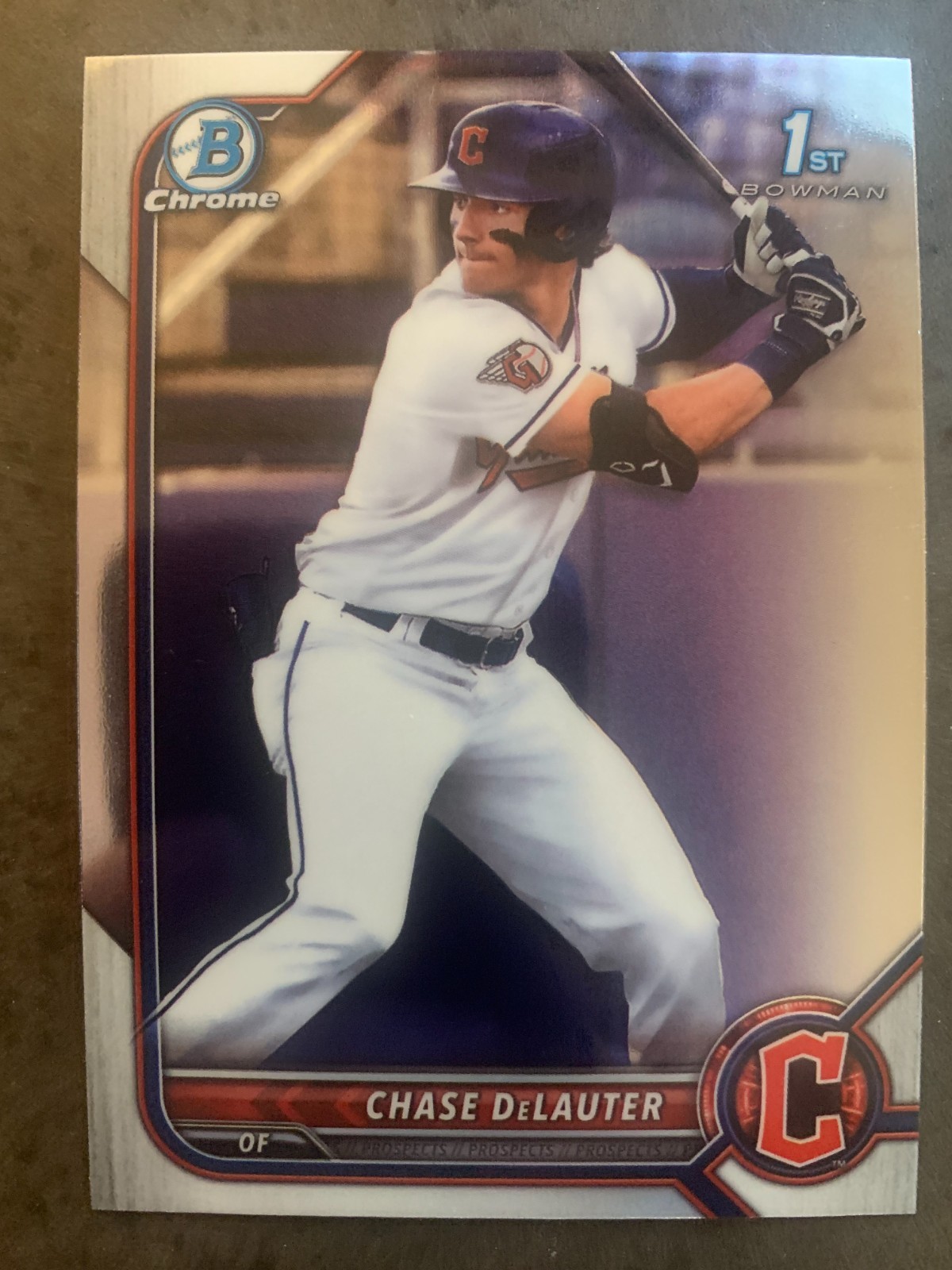 2022 Bowman Draft Chrome CHASE DELAUTER 1st Bowman Rookie #BDC-49
