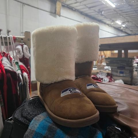 Seattle Seahawks brown & tan boots #seahawks #nfl