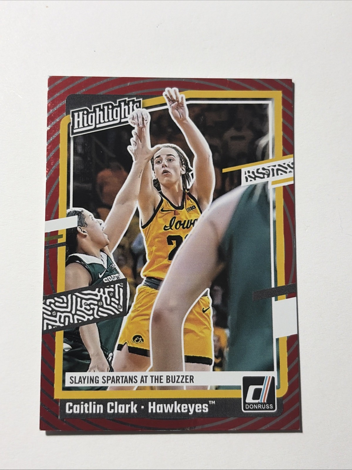 2024 Panini Caitlin Clark Collection Highlights Caitlin Clark #H7 Red Foil (RC)