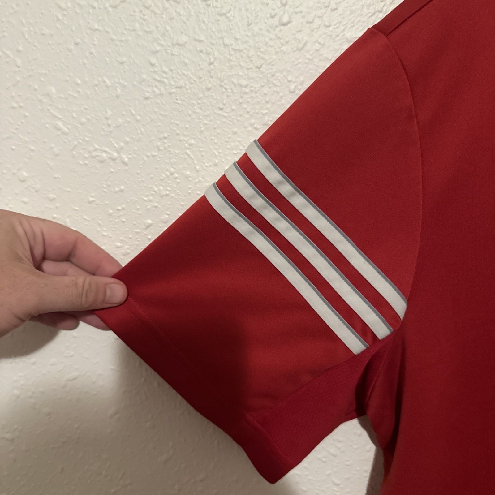 Red Adidas Climacool Nebraska Cornhuskers Polo Shirt