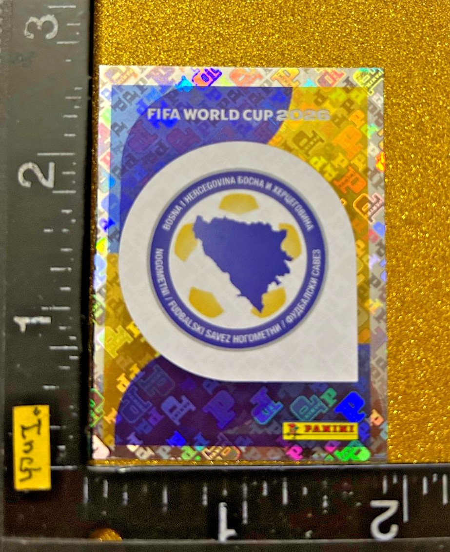 BOSNIA-HERZEGOVINA EMBLEM FOIL PANINI STICKER FIFA WORLD CUP 2026 USA-MEX-CAN