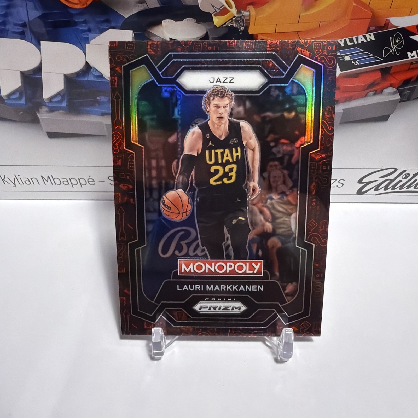 2023-24 Panini Prizm Monopoly – Lauri Markkanen #85 Red Pattern Prizm