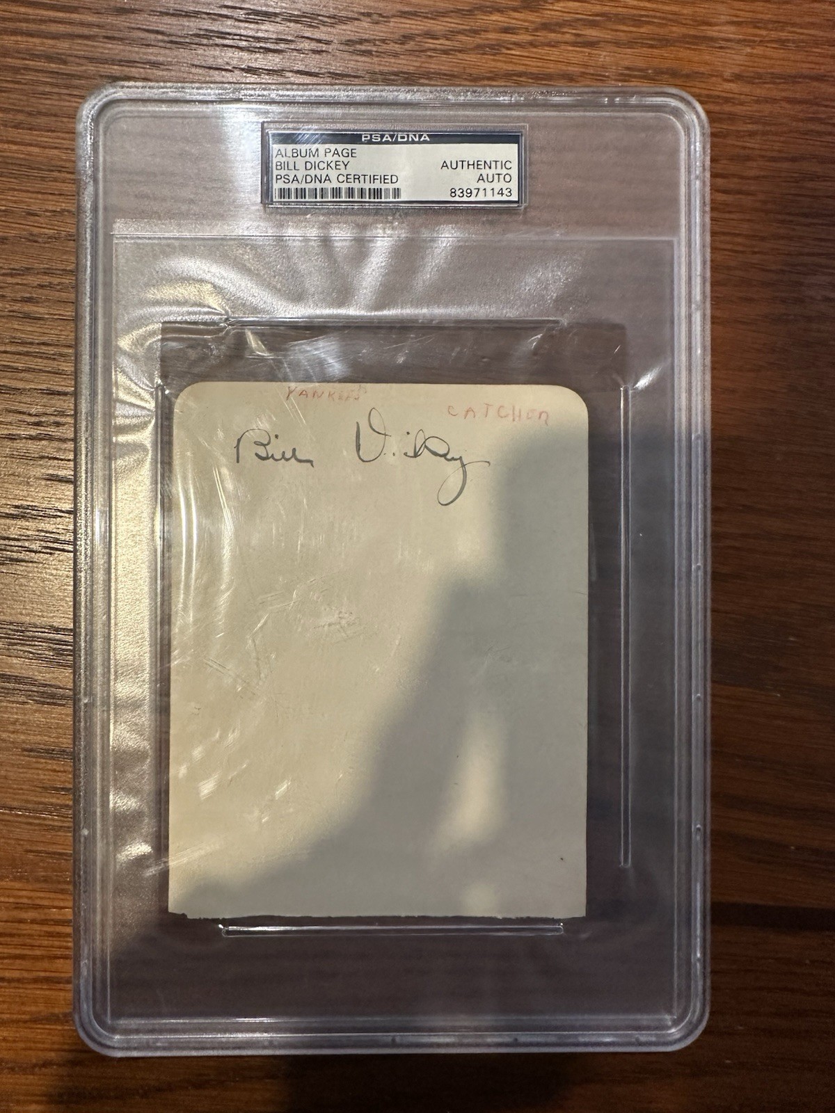 Bill Dickey Autograph Signed Cut – PSA DNA