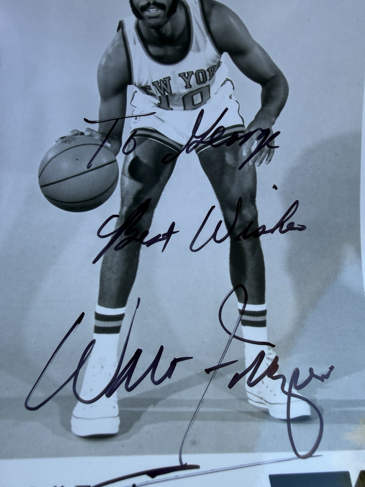 Walt Frazier (Clyde) Signed Black And White 5” X 7” Photo