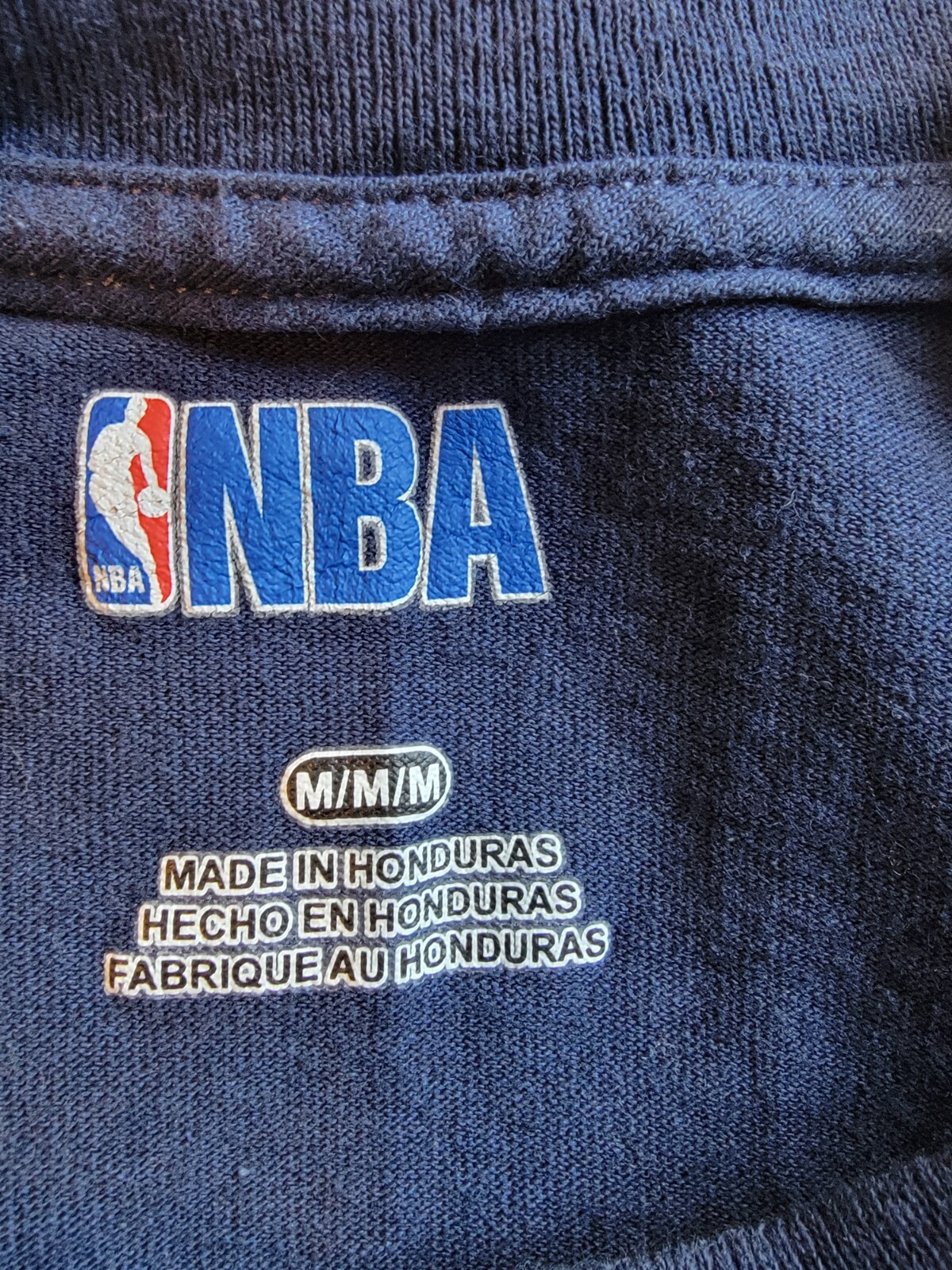 Washington Wizards NBA Navy Blue Cotton T-Shirt Size Medium