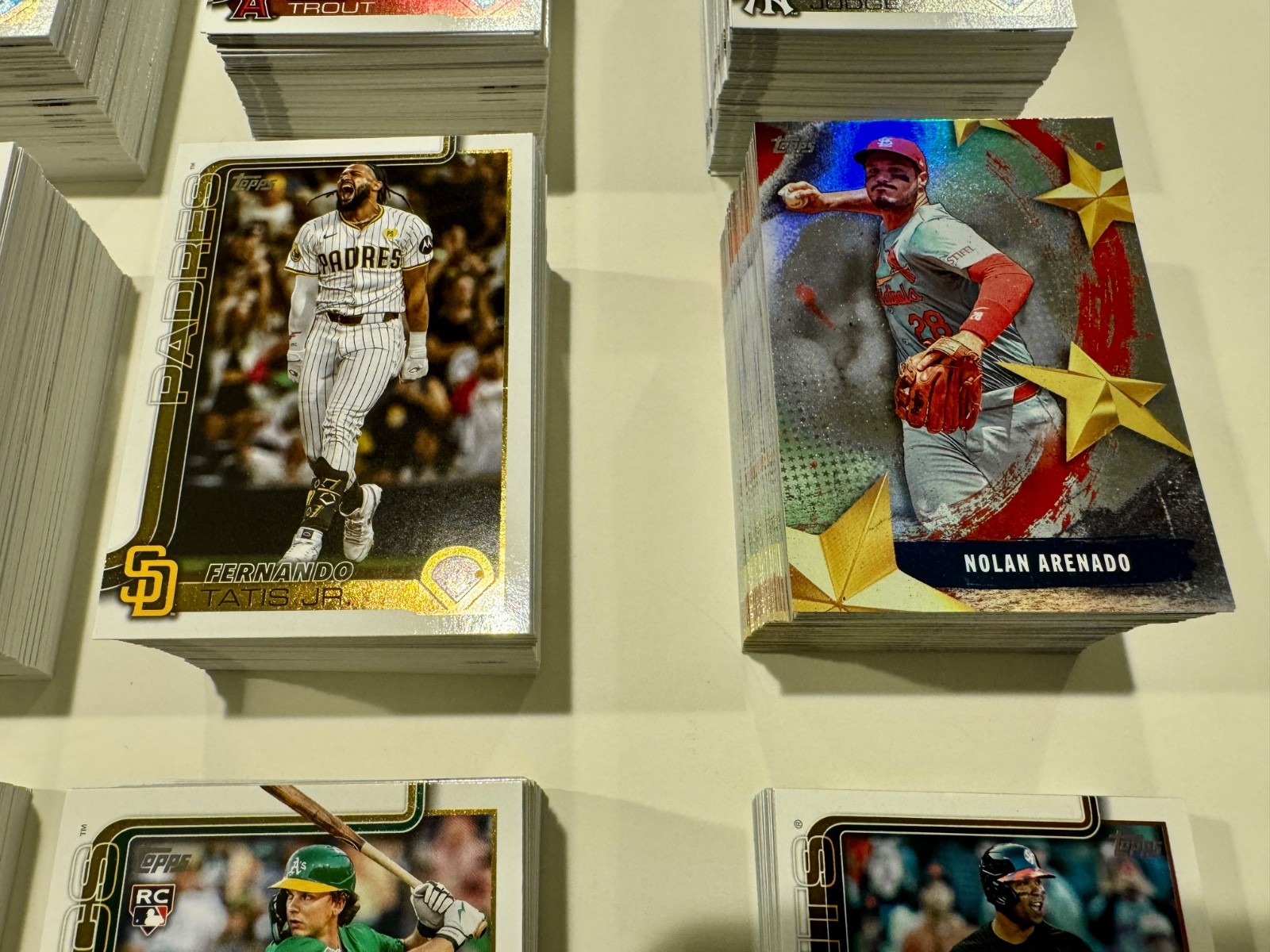 Complete Base Sets 2025 Topps Series 1, 2, Update, Stars Of MLB 1-85= 1135 Cards