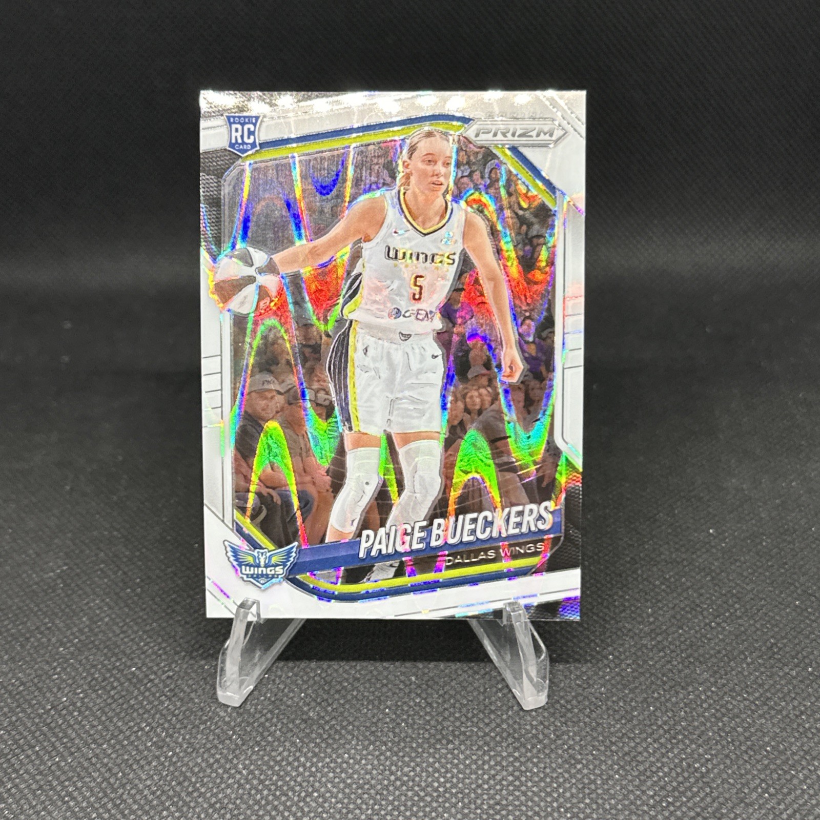 2025 Panini Prizm WNBA Paige Bueckers White Seismic Prizm #5 Dallas Wings