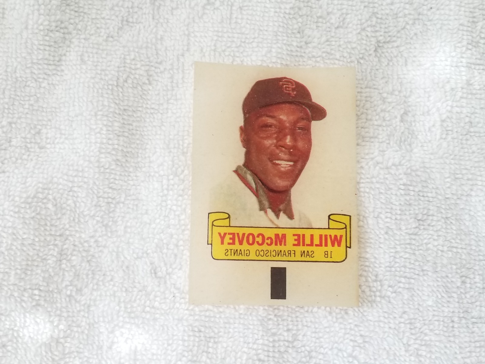1966 Willie McCovey Rub Off Transfer Topps VG Baseball