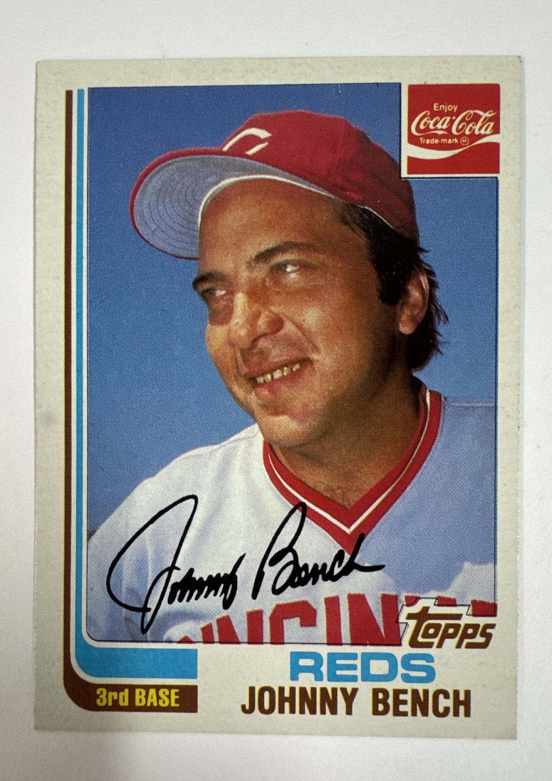 1982 Topps Coca-Cola Team Sets – Cincinnati Reds Johnny Bench #1
