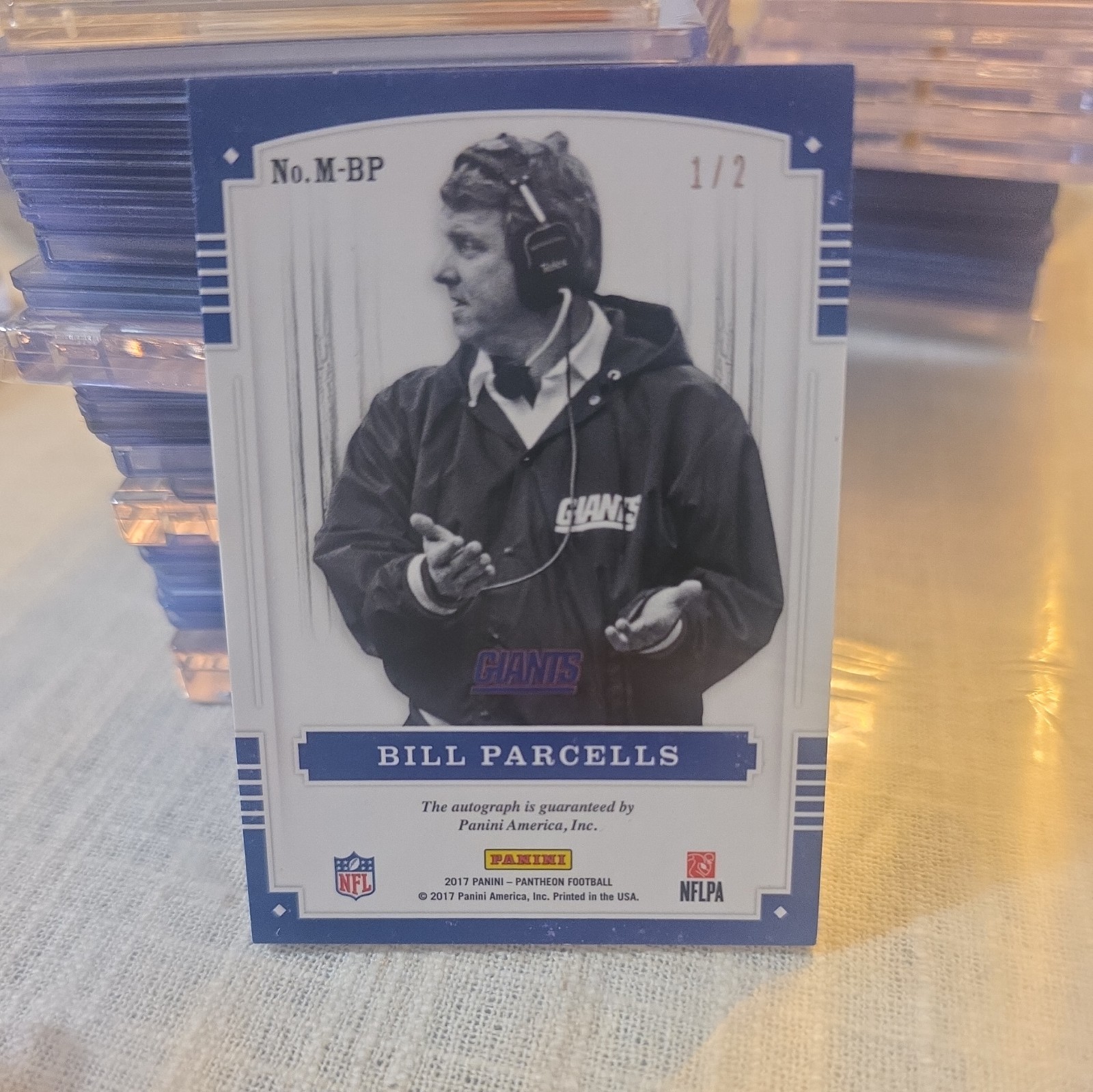 2017 Panini Pantheon Bill Parcells Autograph Auto New York Giants Rare TRUE 1/2
