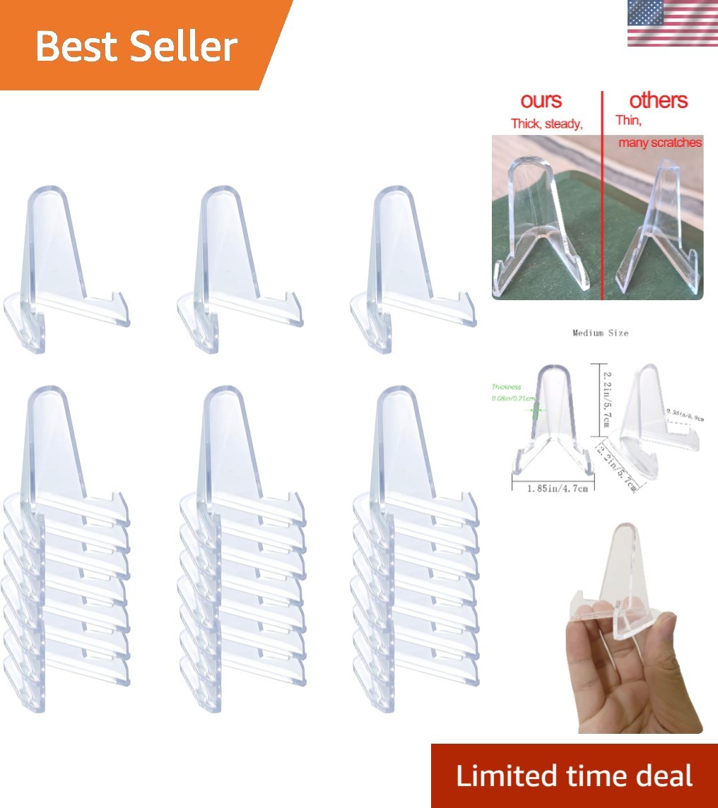 Thickened 2.3” Acrylic Display Stands – For Baseball, Sports & Trading Cards
