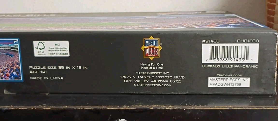 Officially Licensed NFL Panoramic View Buffalo Bills Jigsaw Puzzle 1000 Pcs.