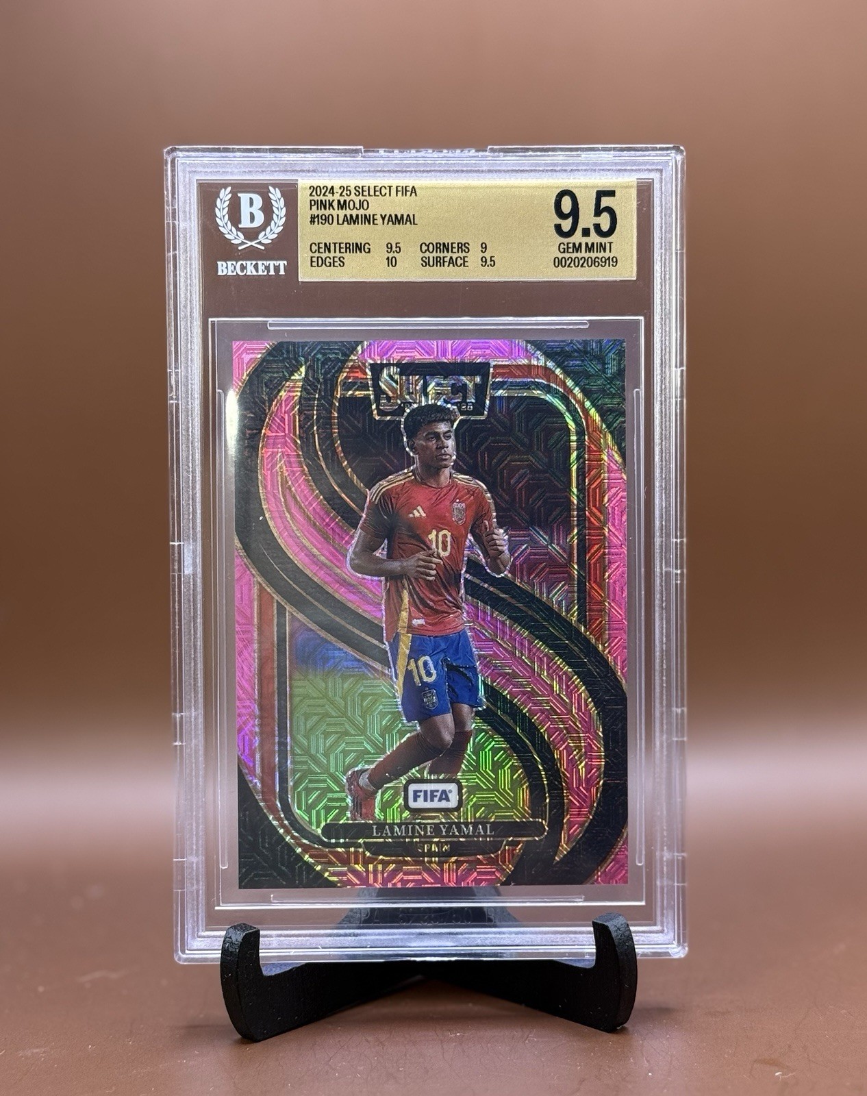 2024 Select Fifa Lamine Yamal #190 Pink Mojo /299 Spain BGS 9.5 Barcelona