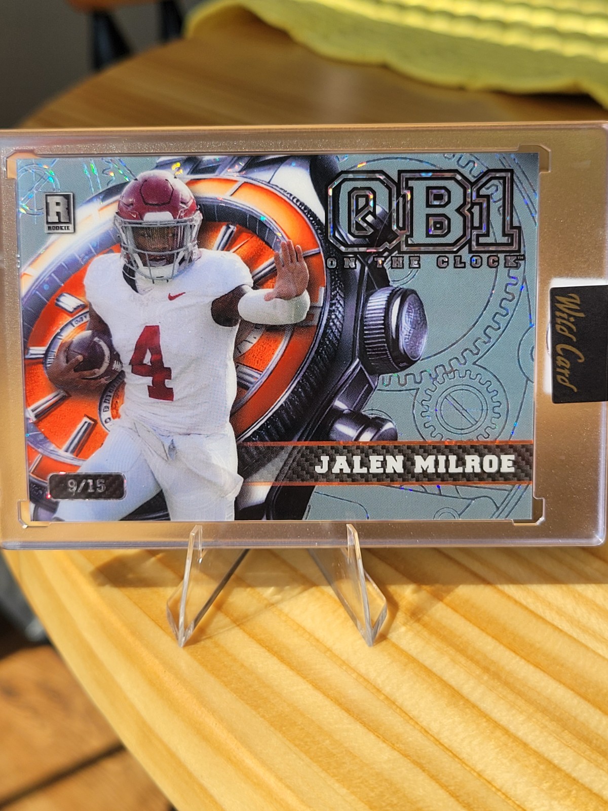 🔥Jalen Milroe 9/15 RC Platinum QB1 On The Clock 2024 Wild Card 🔥