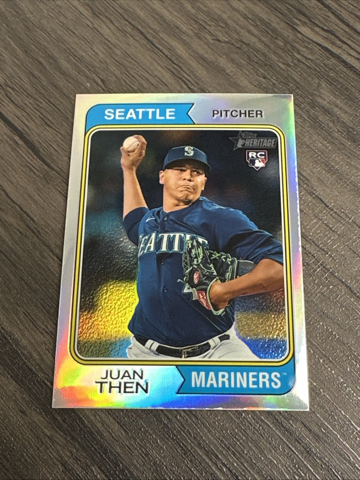 2023 Topps Heritage High Number – Juan Then #610 Chrome Refractor 134/374 (RC).