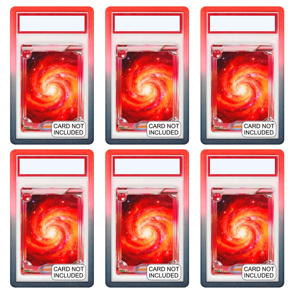 6Pcs Gradient Slab Bumper Guard Protector Skin TPU Stackable For PSA Graded Card
