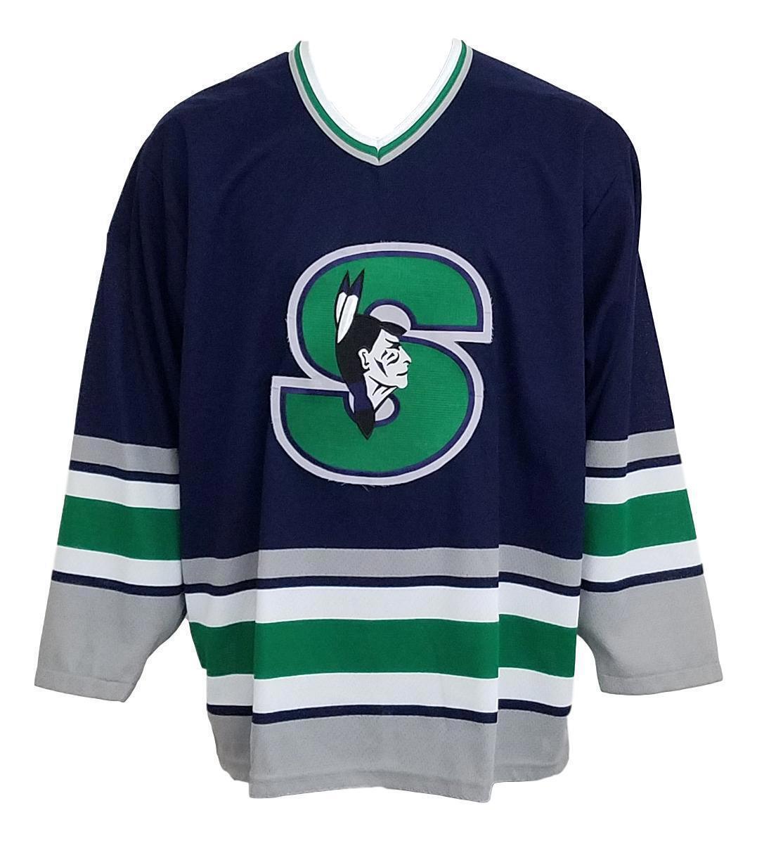 Custom Names Retro Springfield Indians Greig Hockey Jersey Youth/Mens Sewn S-6XL