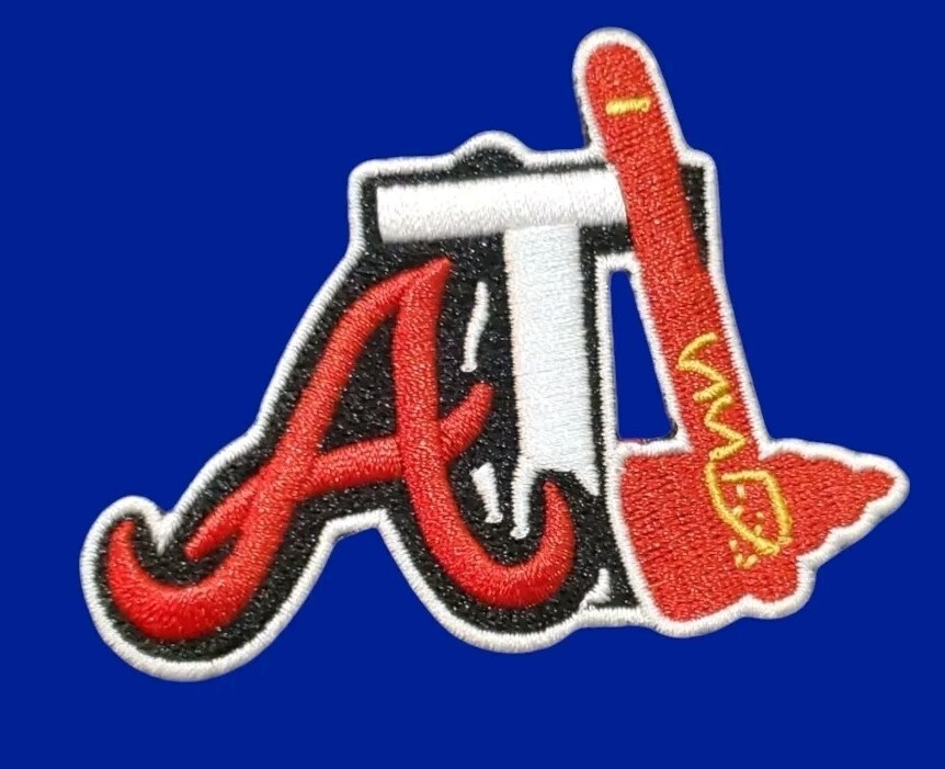 Atlanta Braves Vintage Patch. Embroidered. Iron On Backing. 3″x2″