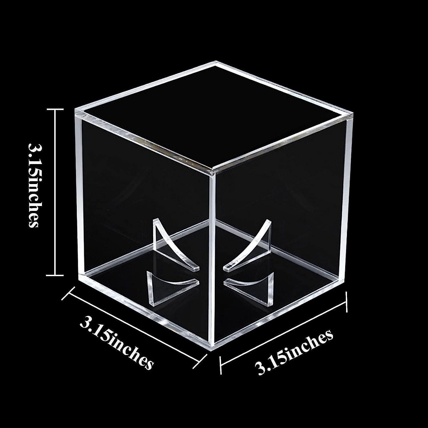Baseball Display Case UV Protected Acrylic Clear Baseball Holder Square Cube Bal