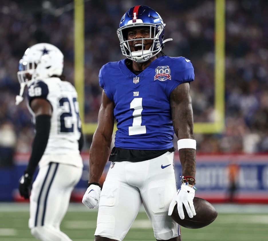 Authentic Malik Nabers New York Giants Nike Vapor FUSE Elite Jersey Size 48/XL