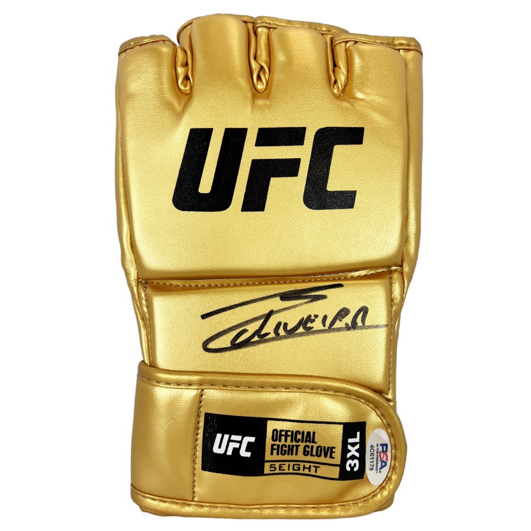 Charles Oliveira autographed signed glove UFC PSA Do Bronx BMF