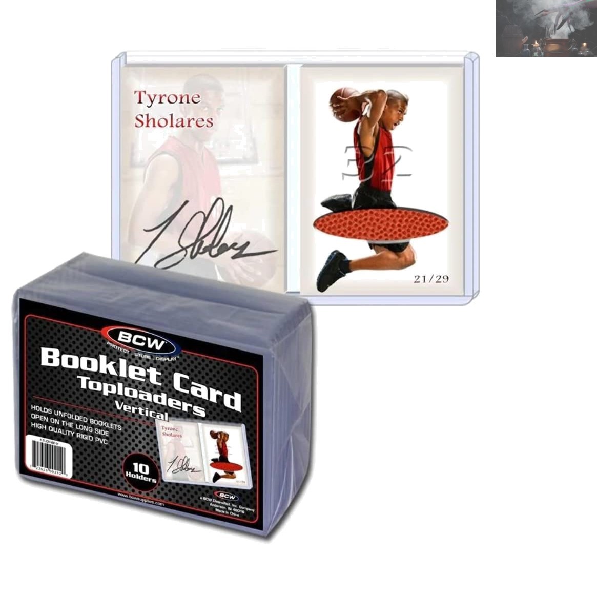 Clear Vertical PVC Booklet Card Toploader – Protect & Display 10 Cards