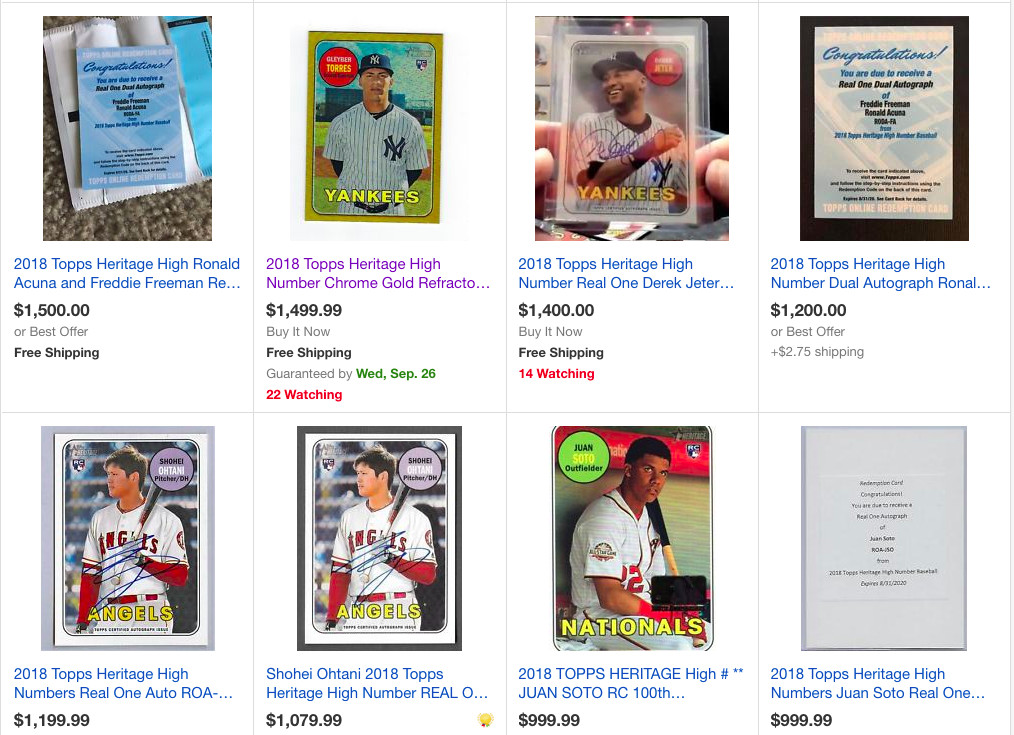 2x 2018 Topps Heritage High Number HOBBY Pack Look4 Acuna Ohtani Soto RC AUTO