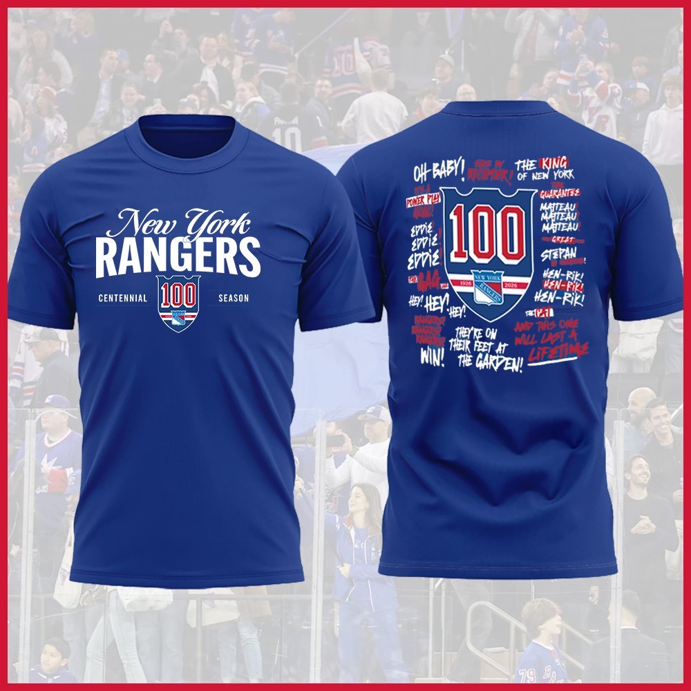 HOT – New York Rangers 100th Anniversary 1926-2026 Centennial Both Side For Fans