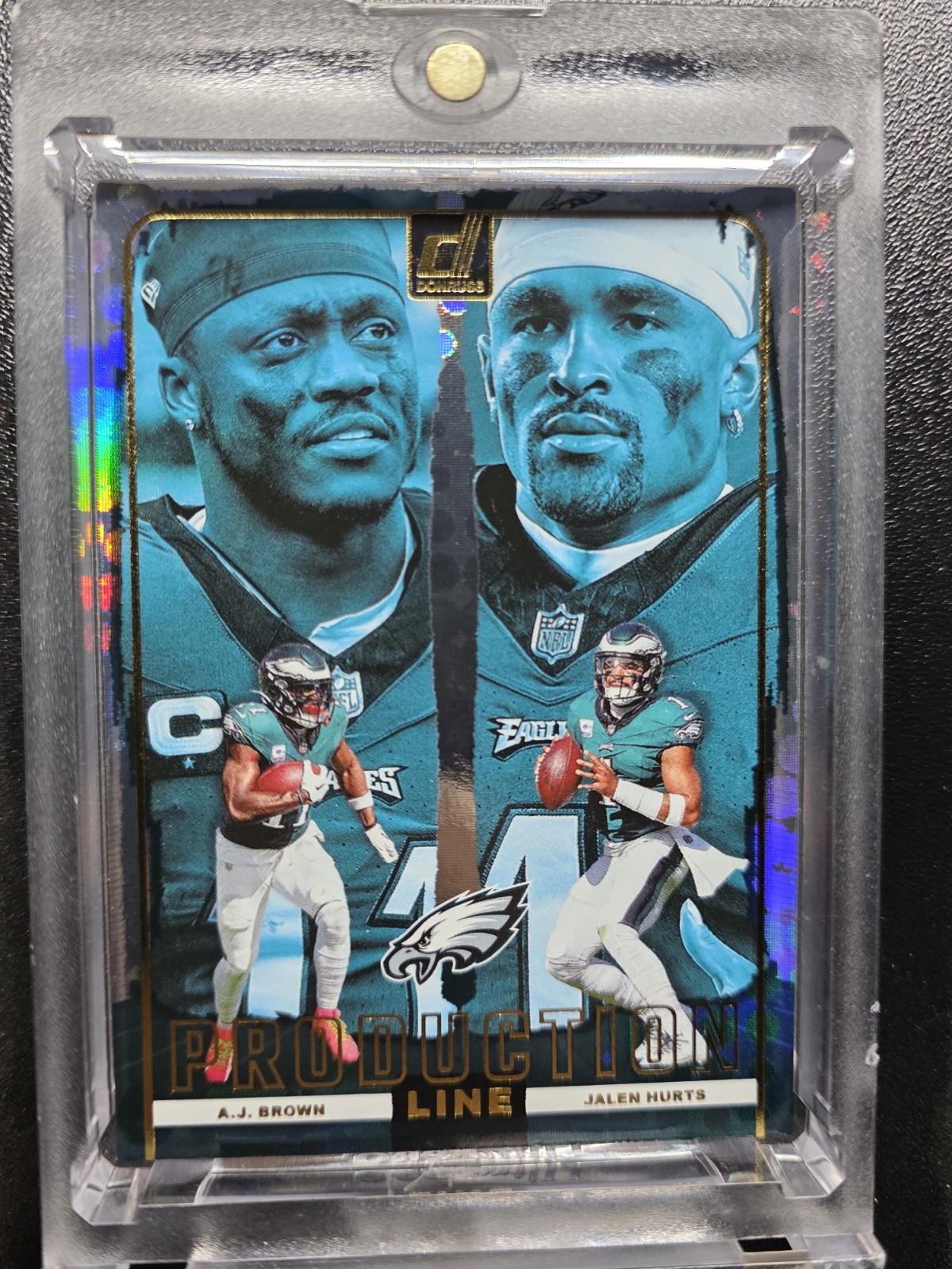 JALEN HURTS AJ BROWN RARE REFRACTOR 🔥SP🔥INVESTMENT CARD 🔥EAGLES🔥 HOLO