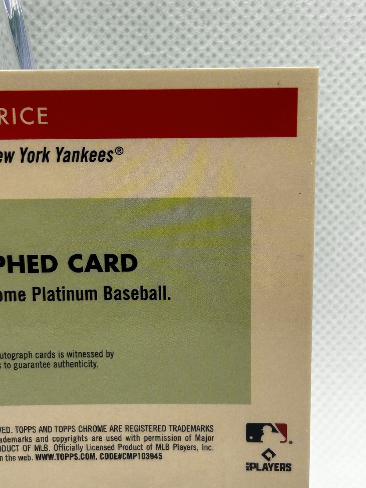 2025 Topps Chrome Platinum ⚾️ Ben Rice RC Green Mini Diamonds Auto /75 Yankees