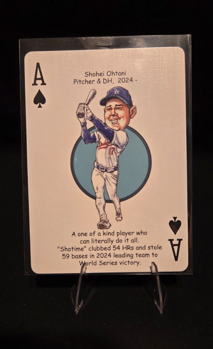 Shohei Ohtani Ace of Spades Hero Decks Collectible Baseball Shotime LA Dodgers