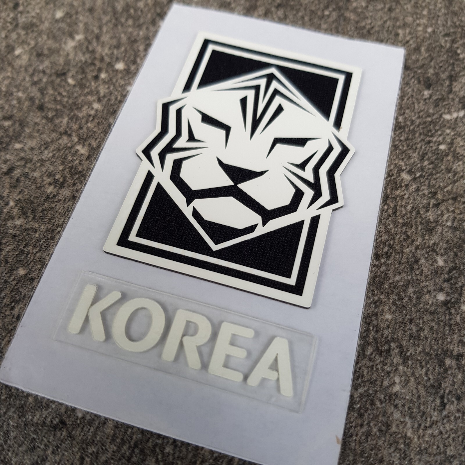 5pcs Korea Crest Badge Patch Iron on Logo For Jersey Pants Jacket Black