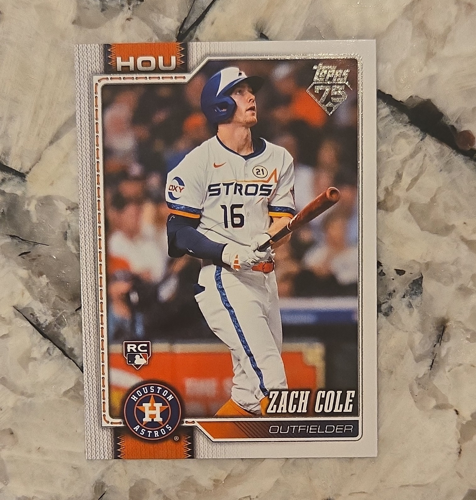 Topps 2026 75th Anniversary Zach Cole RC Rookie Houston Astros Baseball #601