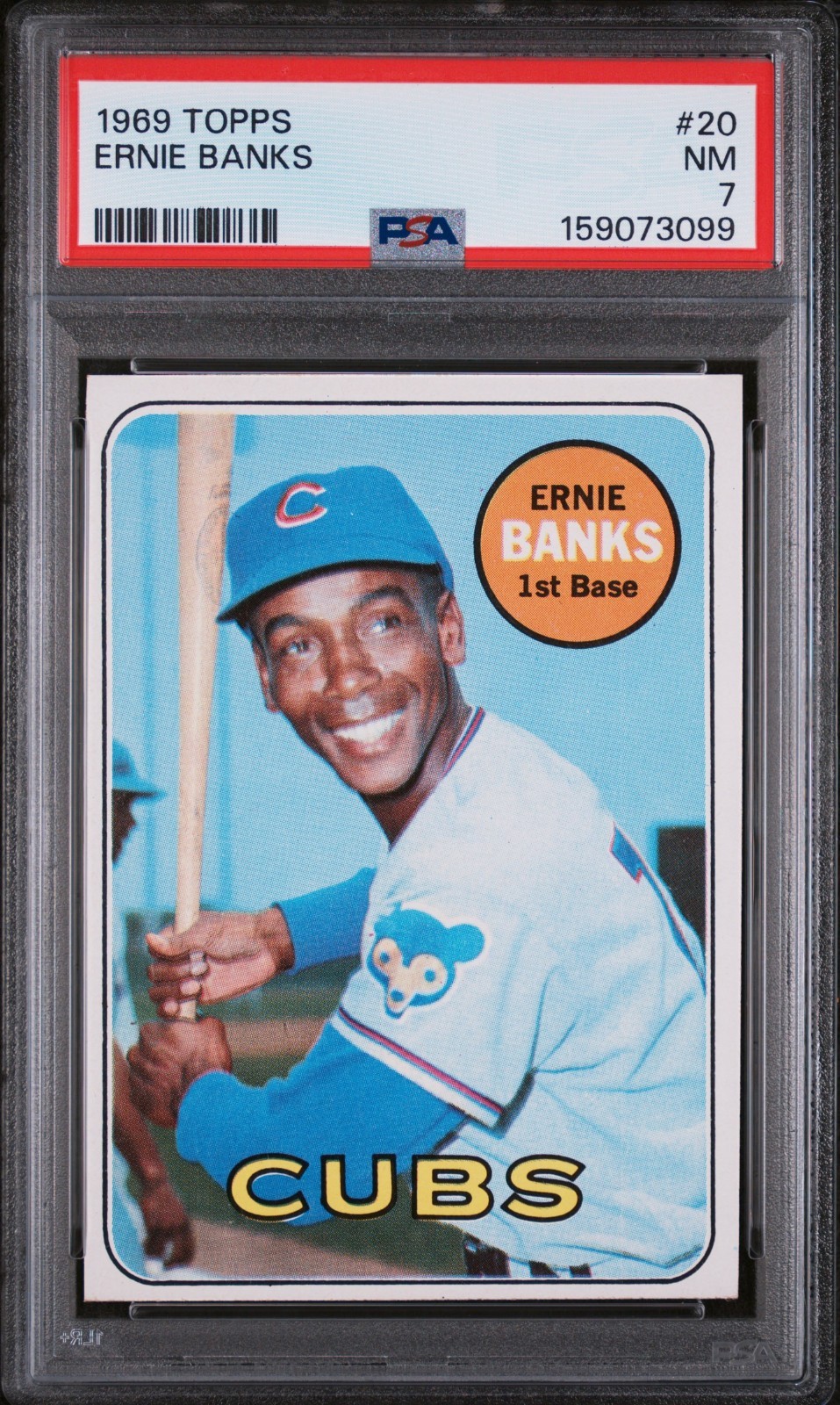 1969 Topps Ernie Banks #355 – Chicago Cubs HOF – Vintage Baseball