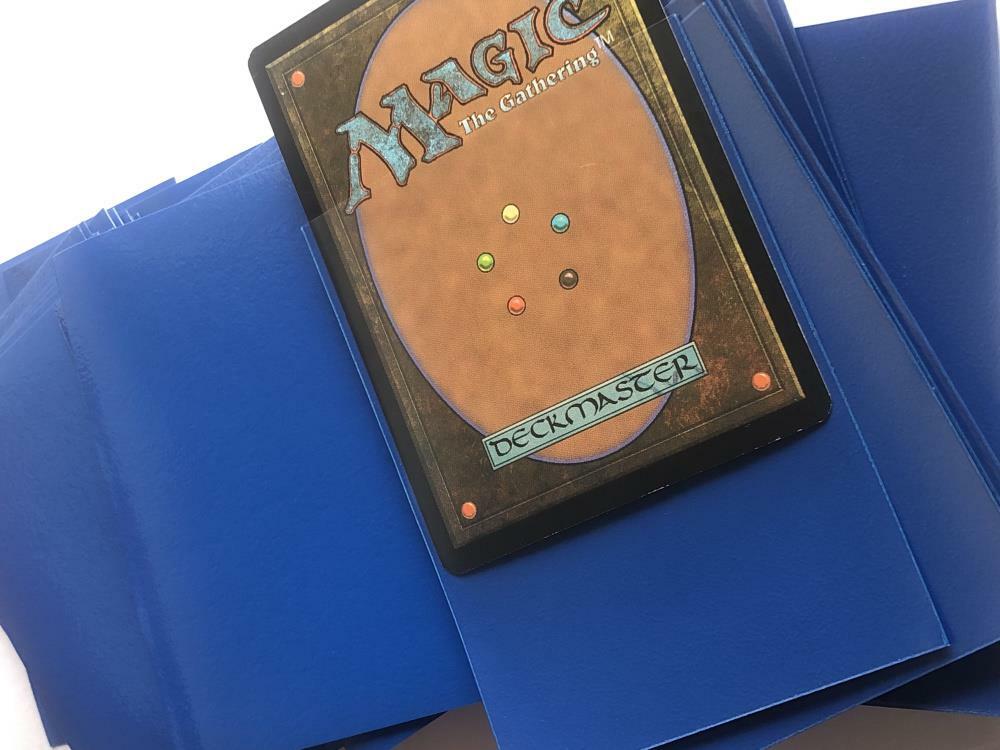 Lenayuyu 300pcs StripodBlue Protector Standard MTG Card Sleeves 66x91mm Glossy