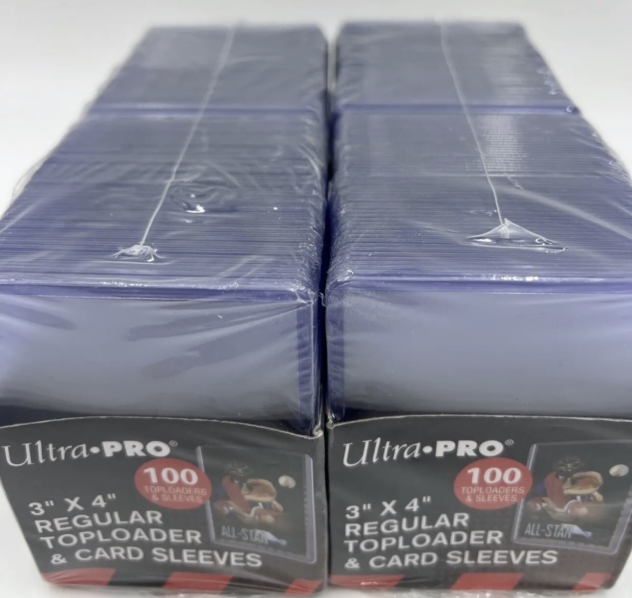 200 Ultra Pro 3X4 Regular Toploaders 35pt Point Combo Package & 200 Card Sleeves