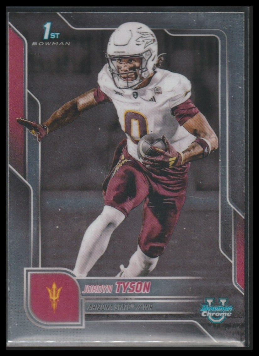 2025 Bowman University Chrome #31 Jordyn Tyson Rookie 1st Bowman