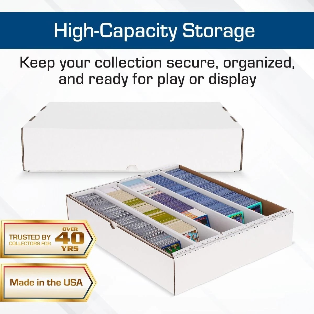 (4x) BCW Super Monster Box Full Lid (5000 Count) Corrugated Cardboard Storage Bx
