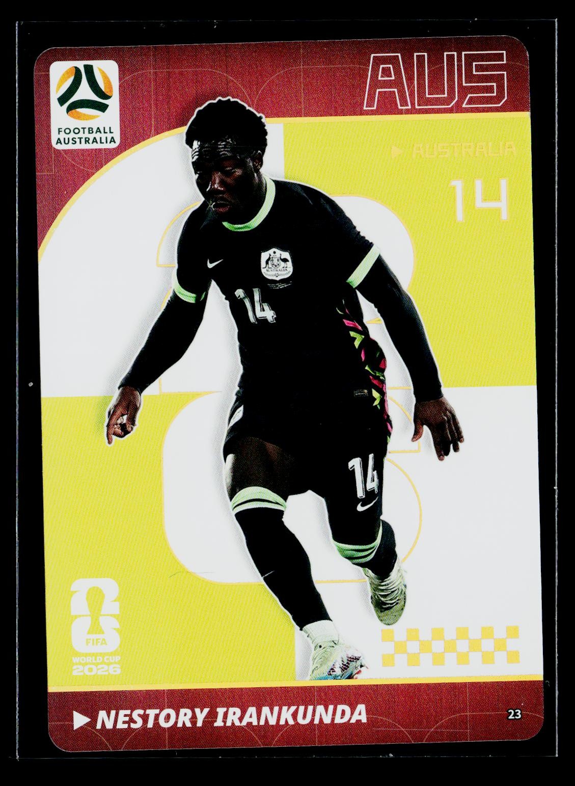 Nestory Irankunda 2026 Panini Kayou FIFA World Cup Red RC #23 Australia