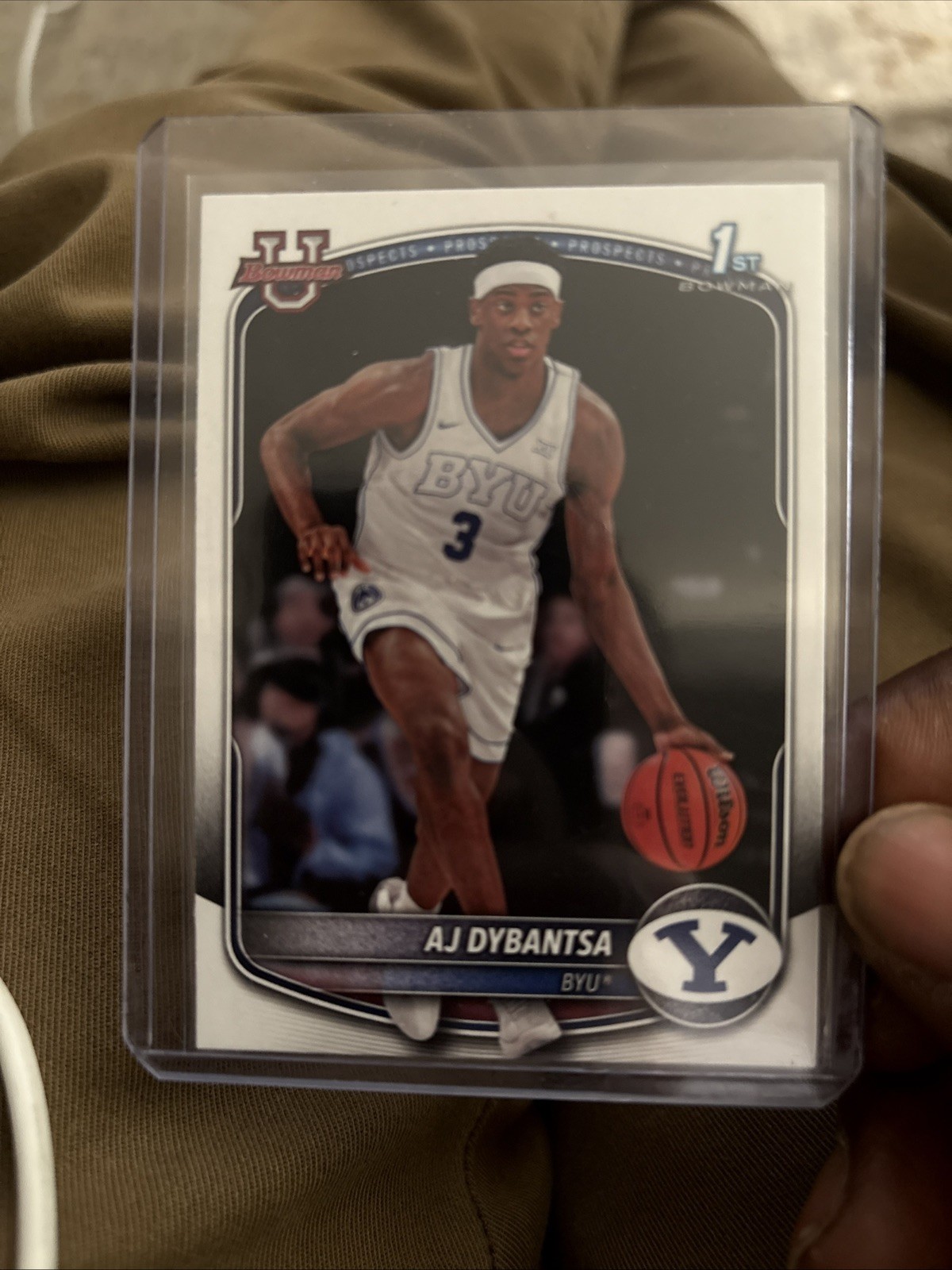 3!!! AJ Dybantsa Topps 2024 1st Bowman University Prospects BYU Cougars #BPP-1