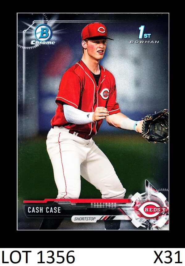 1-2017 BOWMAN CHROME DRAFT CASH CASE REDS QTY AVAILABLE