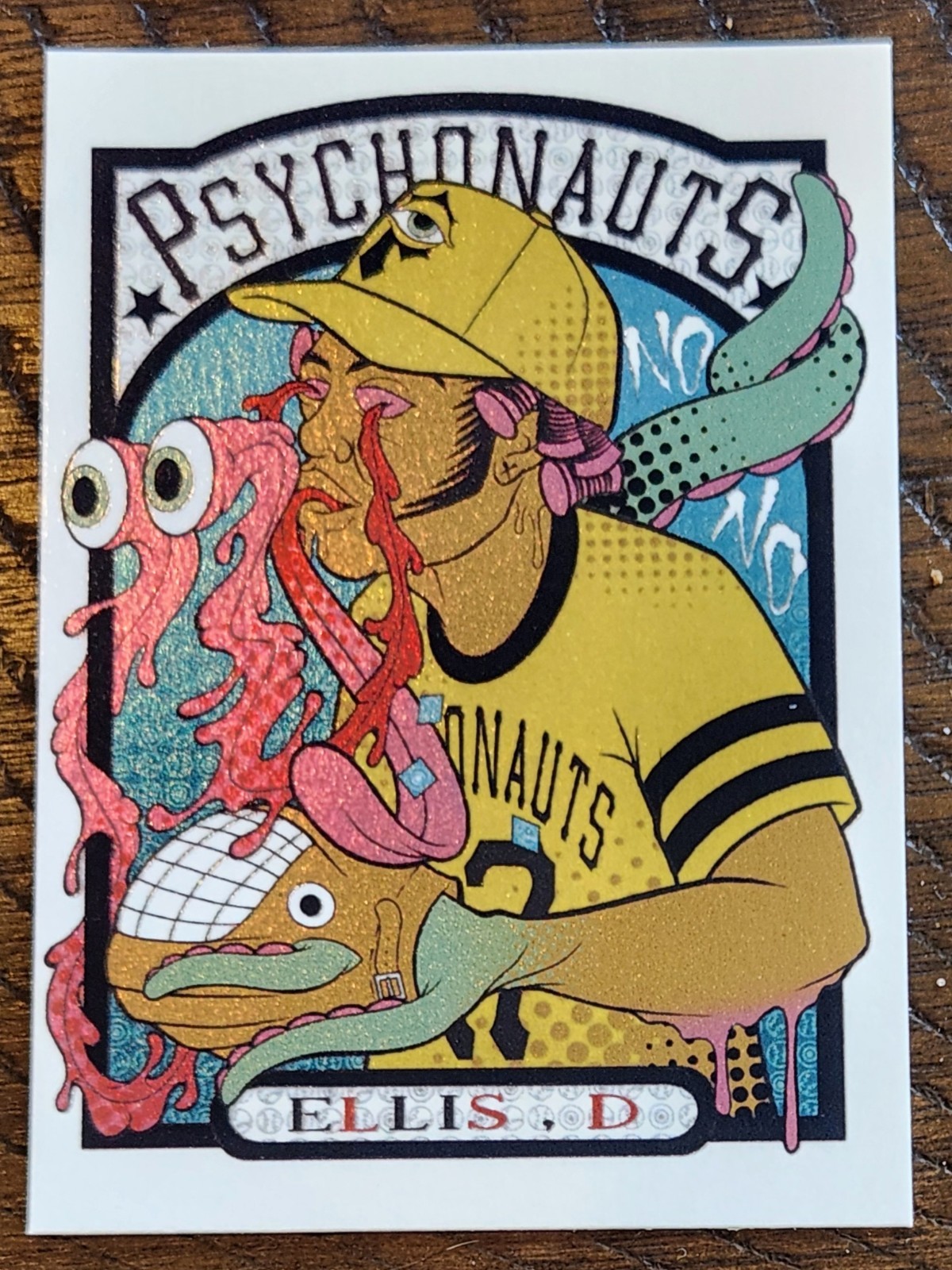 Dock Ellis CUSTOM ART No-Hitter on LSD Pirates (SP LIMITED PRINT RUN) FOIL RARE