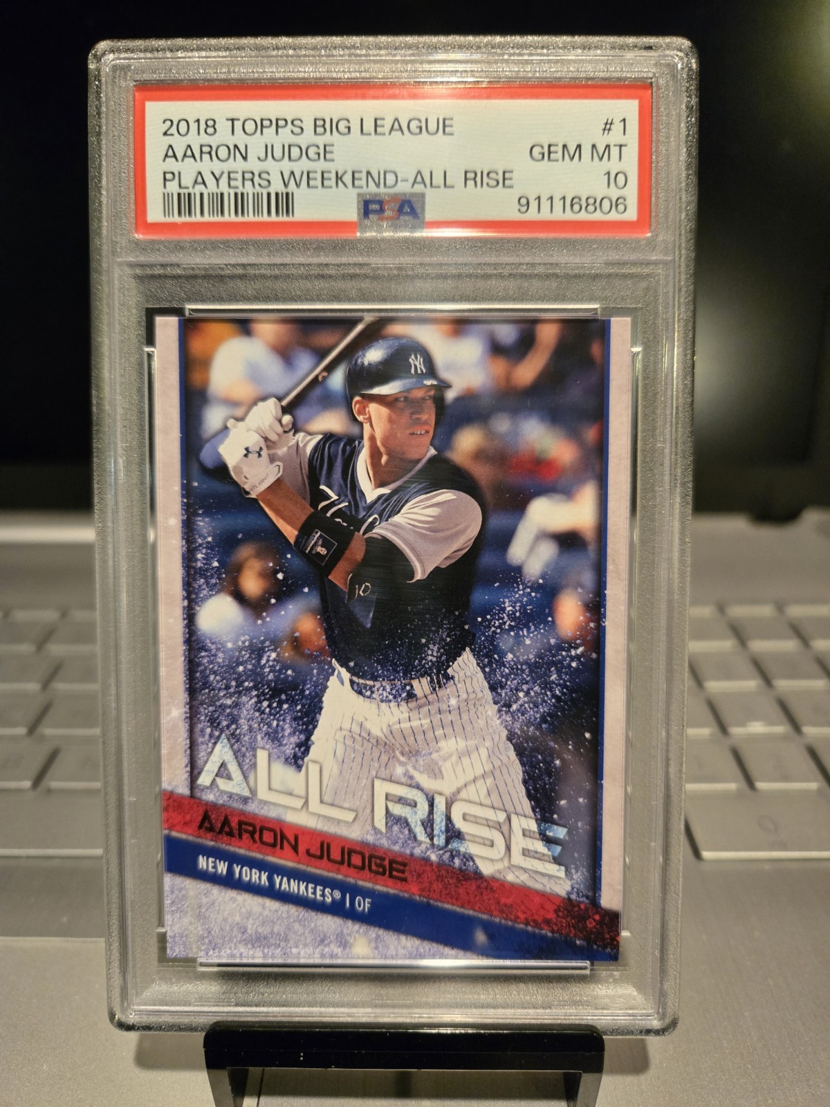 2018 Topps Big League Aaron Judge Players Weekend ALL-RISE #1 Gem Mt. 10 “POP-16