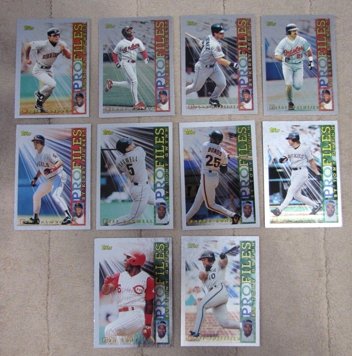 1996 Topps Profiles AL and NL Baseball Inserts (Pick Choose Complete)