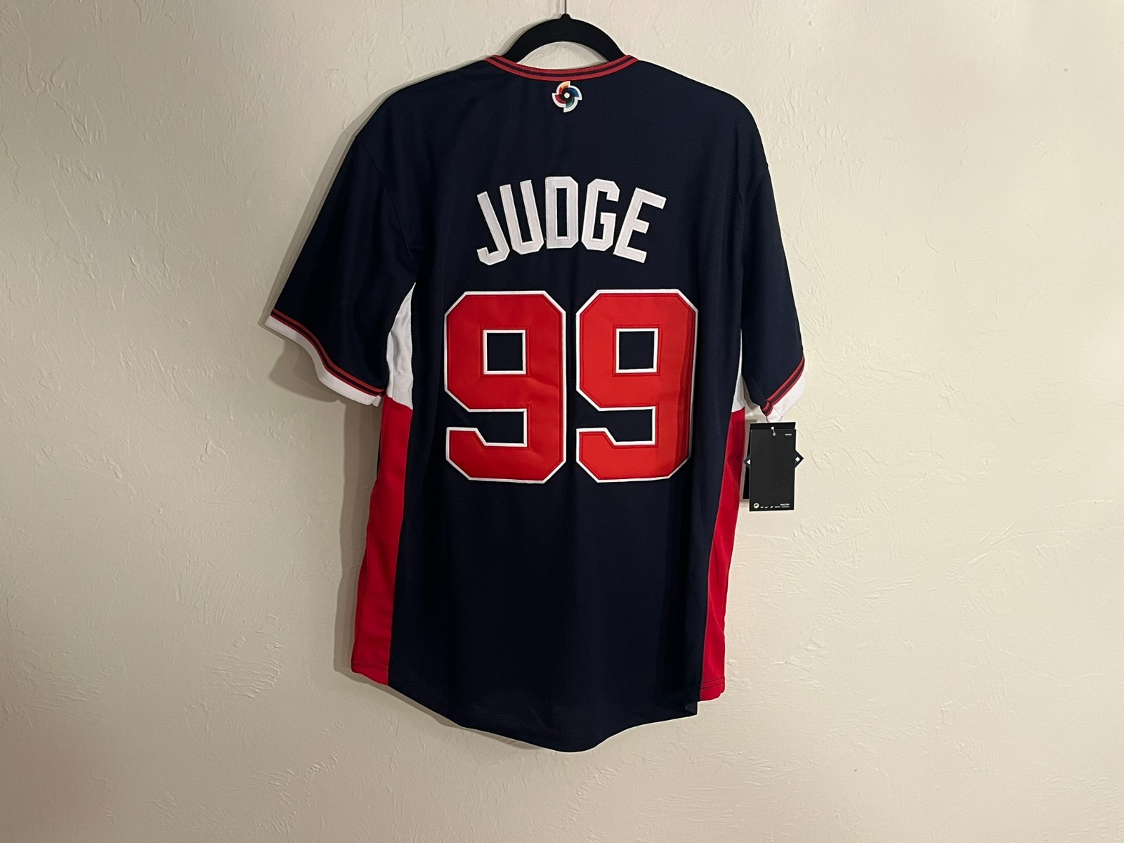 Aaron #99 Judge Team USA World Baseball Classic Jersey Blue + White New Stitched