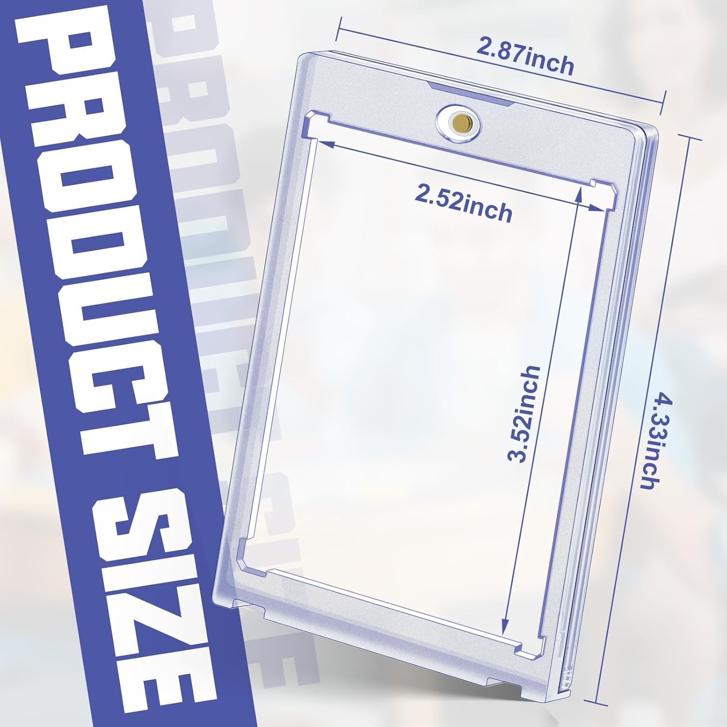 Clear Magnetic Card Holders, 35 pt Thickness, 5 Count for Collectors
