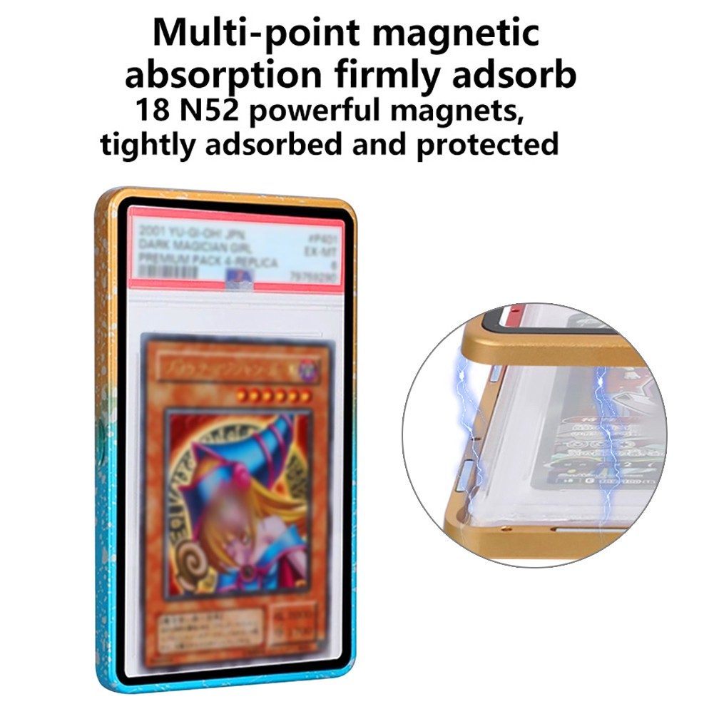1-10PCS Magnetic Metal Slabs Protector Case Stackable for PSA & CGC Graded Cards