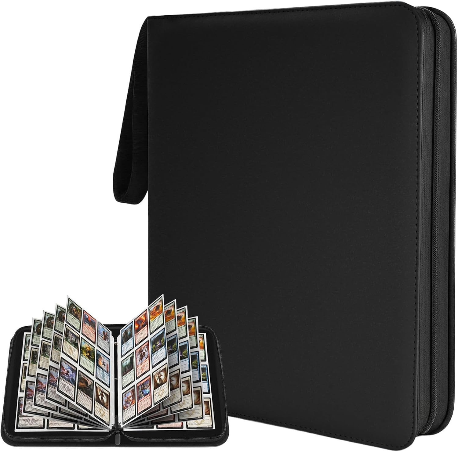 9 Pocket Trading Card Zip Binder – Holds 900 Cards, 50 Pages Large-Capacity,Doub