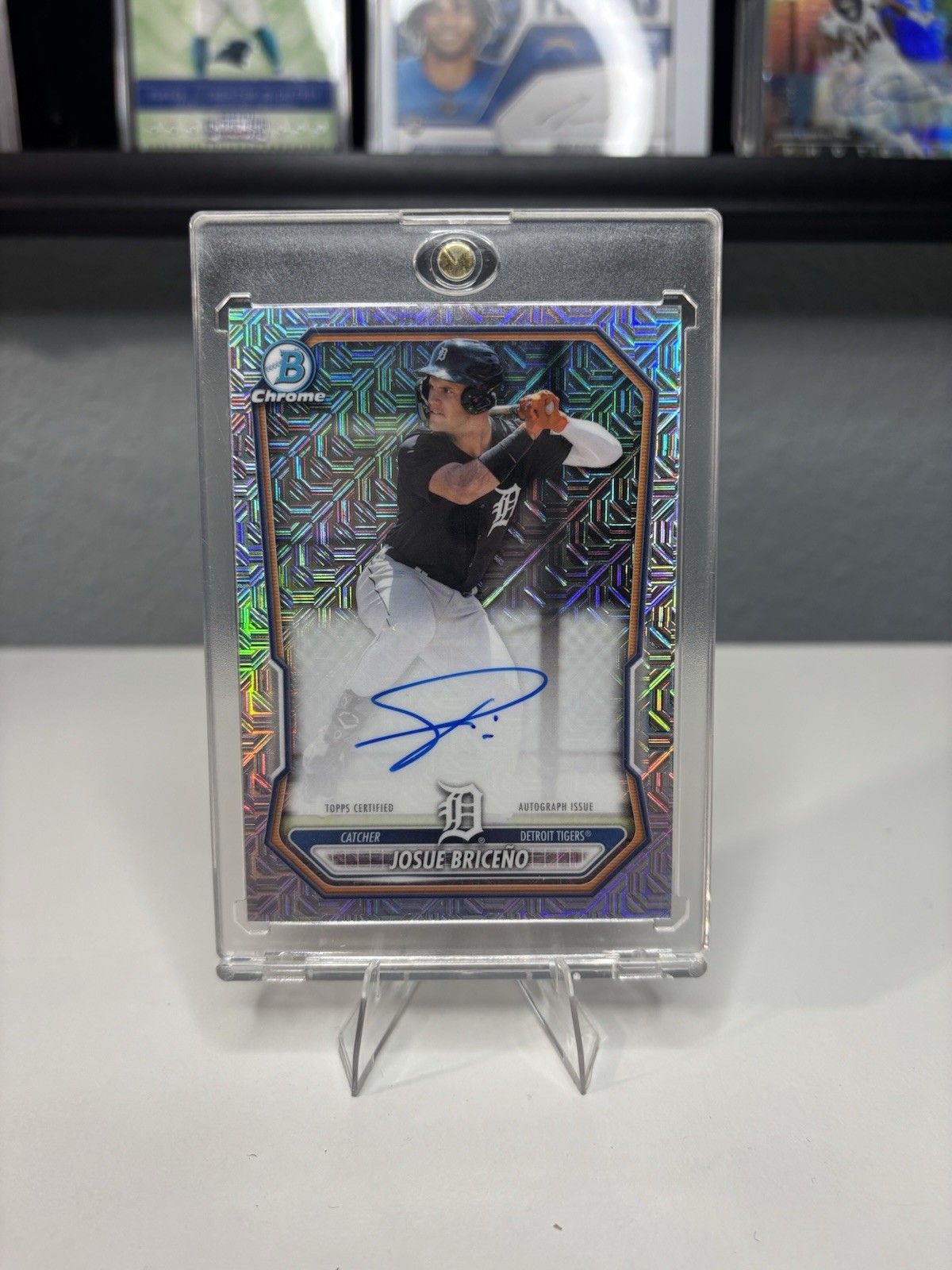 2025 Bowman Chrome Mega Box Josue Briceno Prospect Auto Mojo Refractor #BMA-JB